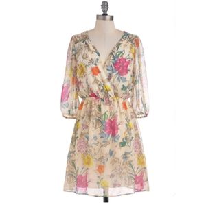 Everly Floral Cream Dress